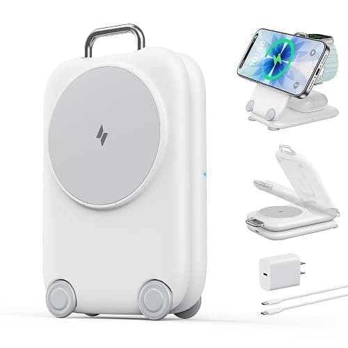PaktVault 2025 Traveling Fast Wireless Charging Station for Apple Devices, Magnetic 3 in 1 MagSafe Charger Stand for iPhone 17 16 15 14 13 12 Pro Max Plus Air, Apple Watch&Air pods Pro - Image 1