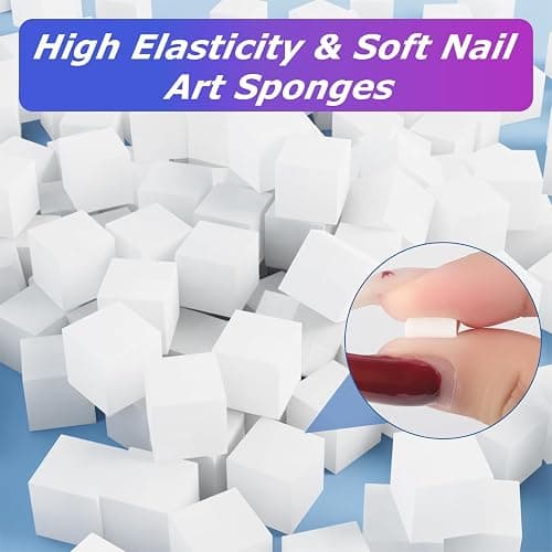 GASRONS Soft Nail Sponges（150PCS）, Reusable Nail sponges,Nail DIY sponges, Nail Art sponges, 1PCS Grabbing Pen and Nail Brush Professional Accessories Manicure Salon Supplies thumbnail 3