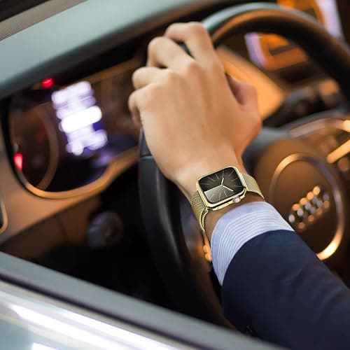 Magnetic Band and Case for Apple Watch Band 40mm 41mm 38mm 44mm 45mm 46mm 42mm Women/Men,Stainless Steel Milanese Loop Bracelet Strap with Cover Combo iWatch series 11 10 9 8 7 6 5 4 SE Ultra/2 3 49mm thumbnail 8