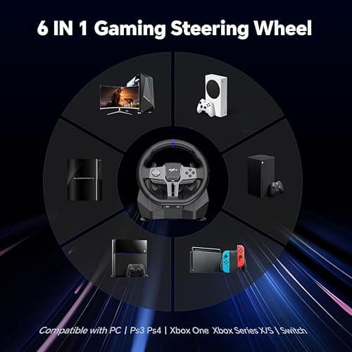 PXN PC Steering Wheel, V9 GEN2 Universal Usb Car Sim 270/900 Degree Race Steering Wheel with 3-Pedals and Shifter Bundle for PC, Xbox One, Xbox Series X/S, PS4, PS3 thumbnail 5