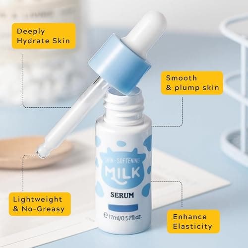 Milk Skin Care Set - 16 PCS Milk Skin Care for Kids Ages 8-12 Hydrating, Smooth & Delicate, Travel Skin Care Routine Kit for Women, Teen Skin Care Kit Christmas Gifts for Teenage Girls Friends Moms thumbnail 6