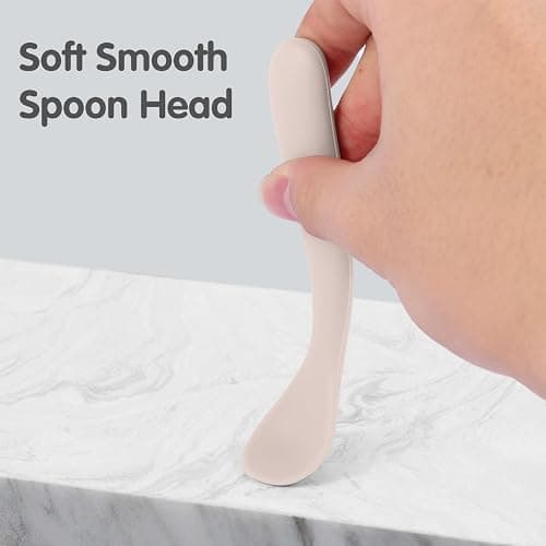 Eascrozn 6 Pack Silicone Baby Spoons, Baby Spoons Self Feeding 6 Months+, BPA Free, Soft Tip Baby Utensils Feeding Spoon, Baby Led Weaning Supplies, Dishwasher and Boil Safe thumbnail 4