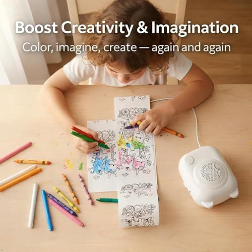NeuroBuddie AI Voice Sticker Printer for Kids, Mini Thermal Sticker Maker, Inkless Portable Talk-to-Print Printer for Coloring Pages, Journals, DIY & Gifts thumbnail 7