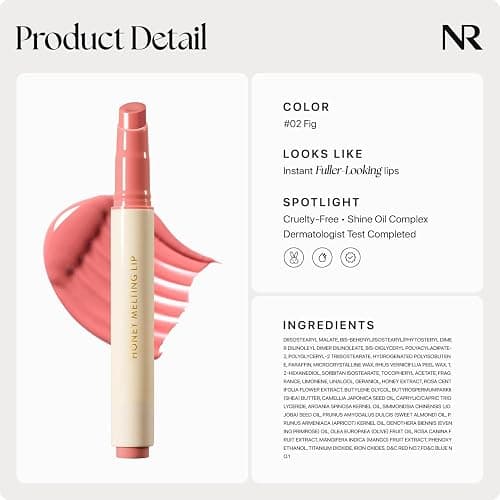Nature Republic HONEY MELTING LIP (02 FIG) SOFT LIP STICK, Hydrating Gloss, Moisturizing balms, Sheer tint, Shine & Nude, Glowy Finish, korean make up thumbnail 7