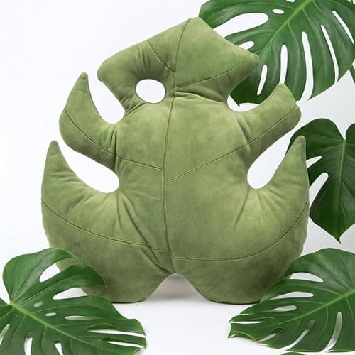 Green Philosophy Co. Monstera Leaf™ Pillow - Mossy Earth - Large Soft Plant-Shaped Plush Cushion for Couch, Bed, or Reading Nook - Cute & Unique Nature-Inspired Decor Throw Pillow thumbnail 6