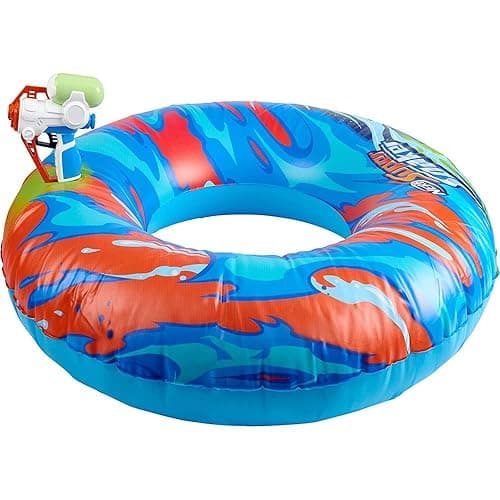 NERF Super Soaker Hydro Battle Ride-On Cruiser – Inflatable Pool Float with Pool-Fed Mega Water Blaster - Hydro Battle