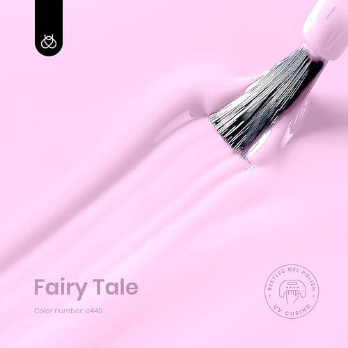 Beetles Pink Gel Polish - Fairy Tale 15ML/0.51Fl Oz, Pastel Light Pink Gel Nail Polish, Soak Off UV LED Lamp Nail Art, Long-Lasting Manicure Salon DIY Home Bright Summer Nails thumbnail 2