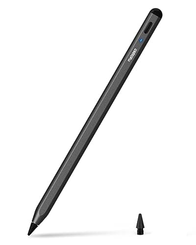Metapen A8 Pencil for i Pad 2018-2026, Palm Rejection, 4Min Fast Charge | Stylus Pen for iPad 10th 11/9/8/7/6, iPad Accessories for Pro 12.9/11/13", iPad Air 3/4/5/M2/M3/M4, iPad mini 5/6, Black - Image 1