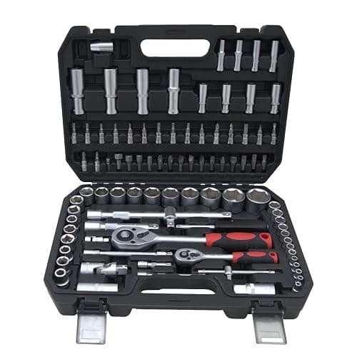 Hantinstom Ultimate Sockets Set Comprehensive Hand Tool Set Perfect for Home Essentials College Dorm Car Emergency Kit Ideal Apartment Essentials & Men’s Tools Gift (94pcs) - Image 1