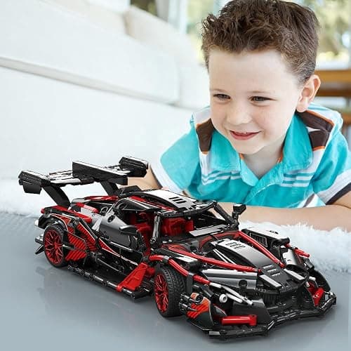 APAWR Adults Challenging Racing Car Building Blocks Kit，1:14 1391 Pieces Car Model Building Set DIY Toys for Boys Age 12 13 14 15 16 thumbnail 9
