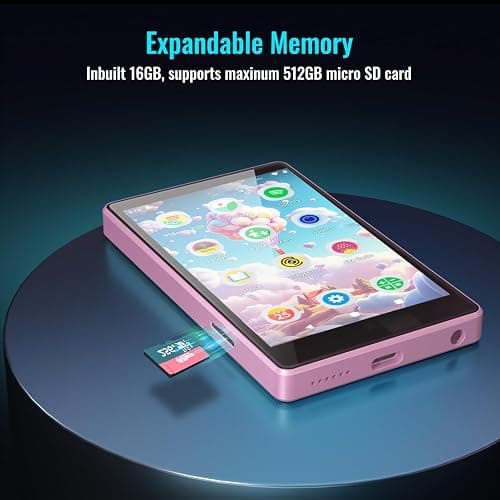 Kids MP3 Player with Spotify, Parental Controls, Spotify Kids, Audible, Amazon Music, Libby, 4.0" IPS Bluetooth MP4 Music Player Up to 512GB (Pink) thumbnail 6