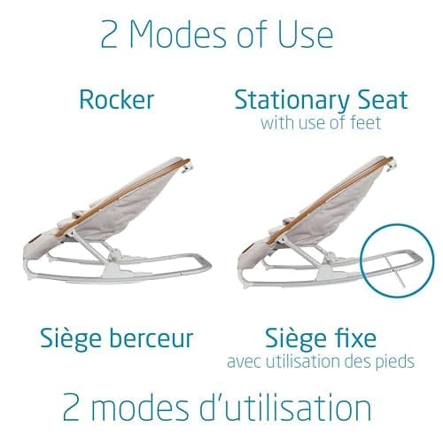 Maxi-Cosi 2-in-1 Kori Rocker, folds flat, travel, washable fabrics, Sand Horizon thumbnail 6