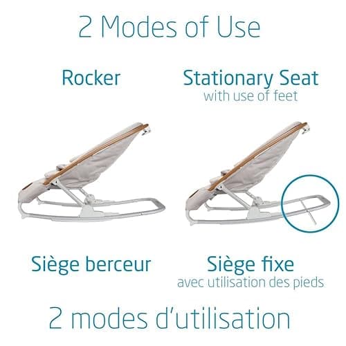 Maxi-Cosi 2-in-1 Kori Rocker, folds flat, travel, washable fabrics, Sand Horizon - Horizon Sand thumbnail 6