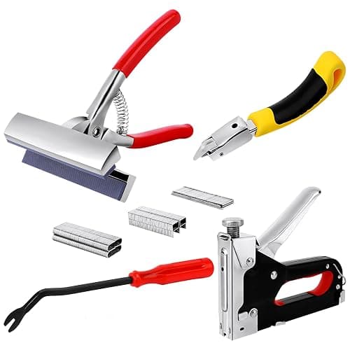 Heavy Duty Stretching Canvas Pliers with Tack Puller & Staple Remover, and 3 in 1 Staple Gun with 600 Staples, Falling in Art Canvas Pliers Canvas Stretcher Pliers for Stretching Canvas Oil Painting - Image 1
