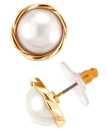 Anne Klein Small Twisted Stud Earrings - Image 1