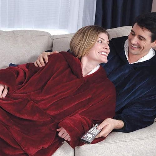 CASKIE Oversized Hoodie Sweatshirt Blanket, TV Super Soft Warm Comfortable Blanket Hoodie, Soft Cozy Warm Comfortable Novelty Hoodies, One Size Fits All, TV-Blanket for Men Women Teenagers Kids thumbnail 6