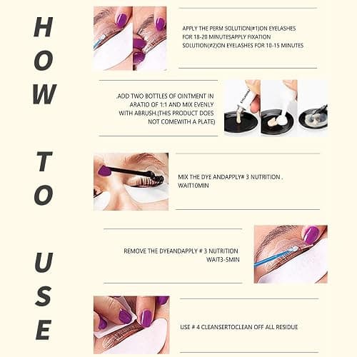 Lash & Brow Color Kit –Eyebrow Dye for Women & Professional Eyelash Color 7ml, Instant Natural Results, Easy-to-Use Eyelash Dye Kit for Salon/Home，Black thumbnail 4