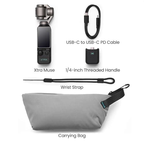 Xtra Muse, Vlogging Camera with 1'' CMOS & 4K/120fps Videos, Pocket Camera with 3-Axis Gimbal Stabilizer, Fast Focusing, Face/Object Tracking, Digital Video Camera for Photography, Digital Camera thumbnail 5