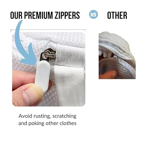 Shoe Washing Machine Bag for 1 Large Pair Shoes – Eliminate Sports Shoe Odor with Reusable Laundry Shoe Bags and Protect Clothes - White Mesh Shoe Bag for laundry items thumbnail 4