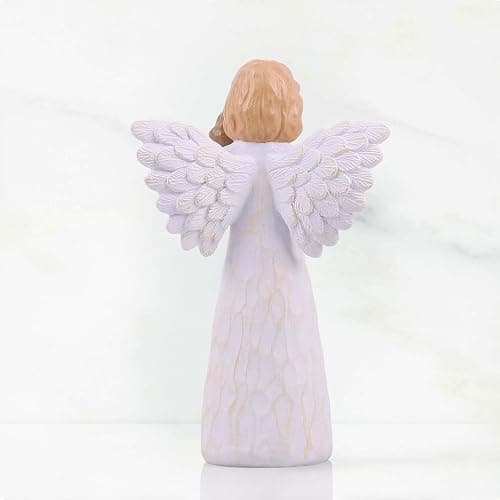 Chocolate Lab Dog Angel Figurine - Sympathy Keepsake, Pet Remembrance for Loss, Rainbow Bridge Figurines, Bereavement Angel Statue, Hand-Painted Condolence for Passed Companion & Pet Lovers thumbnail 4