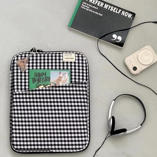11-13Inch Cute Puffy Laptop Sleeve Fairycore Carrying Laptop Bag Cover Kawaii Tablet Liner Pouch Cottagecore Office Accessories (13inch,Black) thumbnail 5