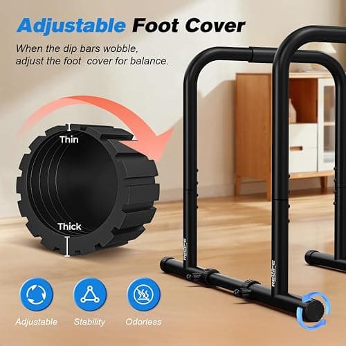 RELIFE REBUILD YOUR LIFE Dip Station Functional Heavy Duty Dip Stands Fitness Workout Dip bar Station Stabilizer Parallette Push Up Stand thumbnail 6