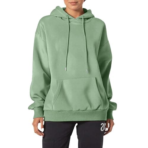 Weighted Hoodie Women Plain Drop Shoulder Weighted Hoodie Y2K Hooded Sweatshirt Pullover Tops Fall Winter Clothes thumbnail 3