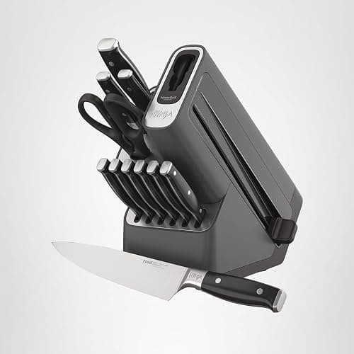 Ninja K32012 Foodi NeverDull Premium Knife System, 12 Piece Knife Block Set with Built-in Sharpener, German Stainless Steel Knives, Black thumbnail 11