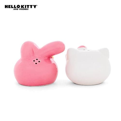 Silver Buffalo Sanrio Hello Kitty And My Melody 3D Sculpted Ceramic Salt and Pepper Shaker Set thumbnail 6