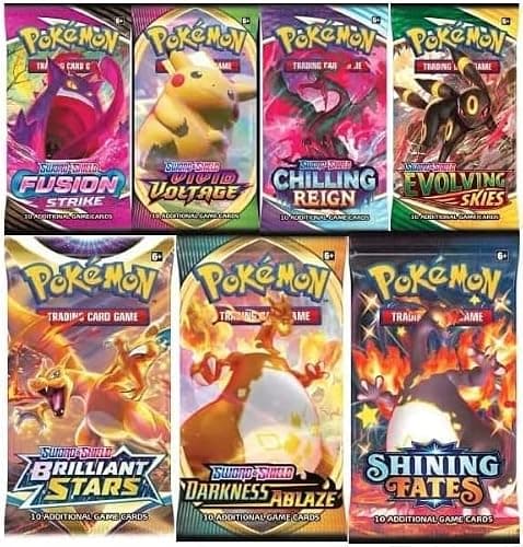 Pokemon TCG: Authentic Factory Sealed Booster Pack (Includes Mystery Card Bundle - V/VMAX 1 in 3 - Bonus Free Protective Card Holder!) - Image 1