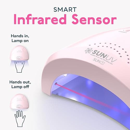 SUNUV UV Light for Gel Nails, Professional UV LED Nail Lamp SUNONE Pink | 30 LEDs Fast Curing Lamp for All Gel Nail Polishes, 3 Timers, Auto Sensor, Removable Base, Home DIY Salon Tool, Ideal Gift thumbnail 4