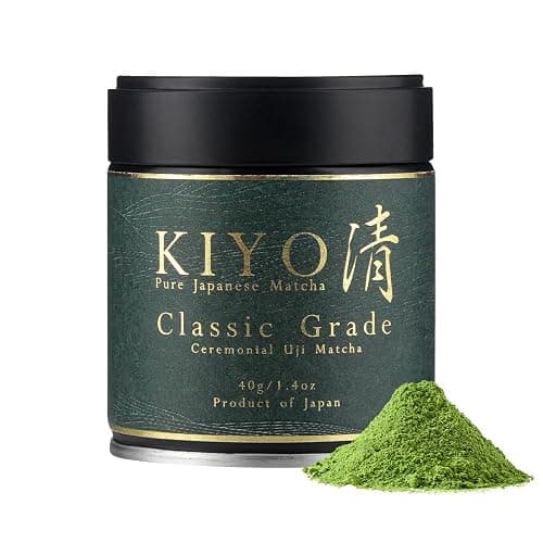 Kiyo Matcha Classic Grade Hatsumukashi Ceremonial Uji Matcha - Pure Japanese First Harvest Ceremonial Grade Matcha Green Tea Powder from Uji, Japan (40g/1.41oz) thumbnail 4