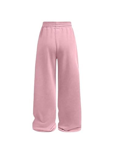 Ecolala Girls Wide Straight Leg Loose Sweatpants Elastic Waist Drawstring Jogger Pants thumbnail 2
