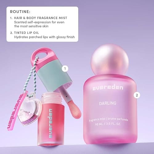 Evereden Kids Fragrance Gift Set, 3 Hair & Body Mists + Tinted Lip Oil | Developed with Harvard & Stanford Dermatologists | 3 Collectible Hair & Body Mists & Tinted Lip Oil for Girls & Teens thumbnail 4