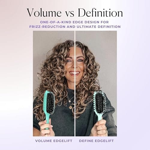 Bounce Curl Volume EdgeLift Brush, 5-in-1 Tool for Volumized Waves, Curls & Coils - Purple thumbnail 6
