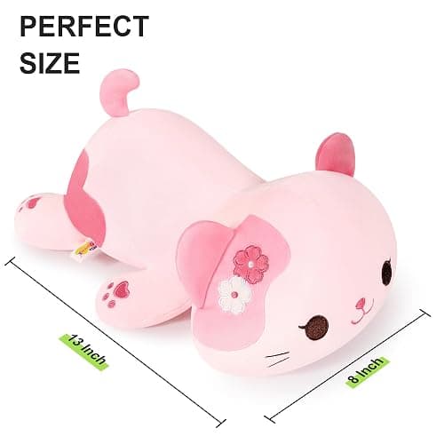 Onsoyours Original Sakura Cat Plush Cute 13 inch Kitten Stuffed Animal Soft Pillow Pink Kawaii Kitty Plush Toy Gift for Kids & Adults (Sakura Cat, 13") thumbnail 2