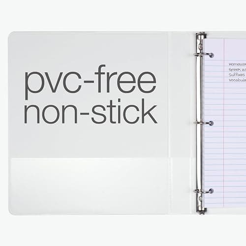 Oxford Ring Binders, 1" Round Ring Binders, View Binder, Covers on 3 Sides, XtraLife Hinge, Non-Stick, PVC-Free, White, 225 Sheet Capacity (1002512) thumbnail 7