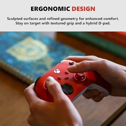 Xbox Core Wireless Gaming Controller – Pulse Red – Xbox Series X|S, Xbox One, Windows PC, Android, and iOS - Pulse Red Controller Edition thumbnail 3