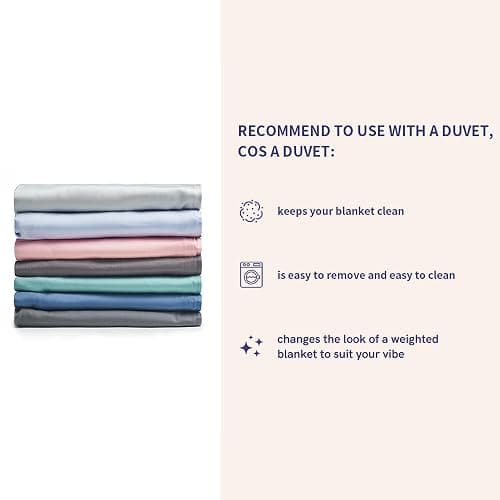 YnM 15lbs Weighted Blanket for Adults, Heavy Bed Throw Blanket with Cooling Glass Beads for All Season Use, Ideal for ~90lbs (48x72 Inches, Twin/Full, Dark Grey) thumbnail 9