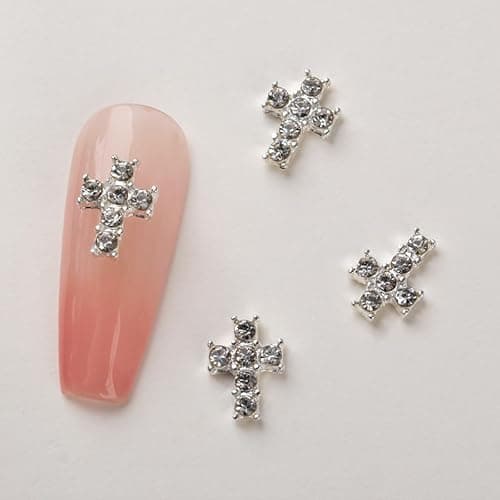10 Pack/Set Kreuz Nagel Charms Legierung Für Edelsteine ​​Acryl Kunst Dekorationen Liefert Legierung - Image 1