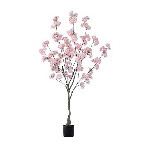 Nafresh Tall Artificial Cherry Blossom Tree, 4Ft(48'), Realistic Potted Silk Faux Tree, Indoor/Outdoor for Home, Office, Living Room, Bedroom, Porch - Image 1