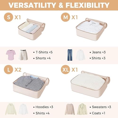 BAGAIL 9 Set Packing Cubes Luggage Packing Organizers for Travel Accessories thumbnail 2