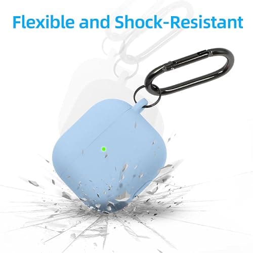 Compatible with AirPods 4 Case, Premium Soft Silicone Protective Case Cover for Apple AirPods 4th Generation with Cleaner Kit Keychain Accessories for Women Girls thumbnail 6
