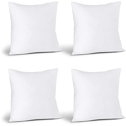 Utopia Bedding Throw Pillows (Set of 4, White), 22 x 22 Inches Pillows for Sofa, Bed and Couch Decorative Stuffer Pillow thumbnail 7