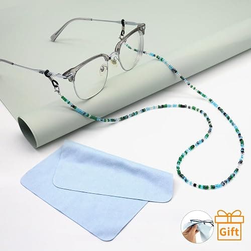 BILIONE 4Pcs Beaded Eyeglass Chains for Women & Girls, Sunglass Holder Strap Around Neck, Acrylic Glasses Hanger Keeper thumbnail 5