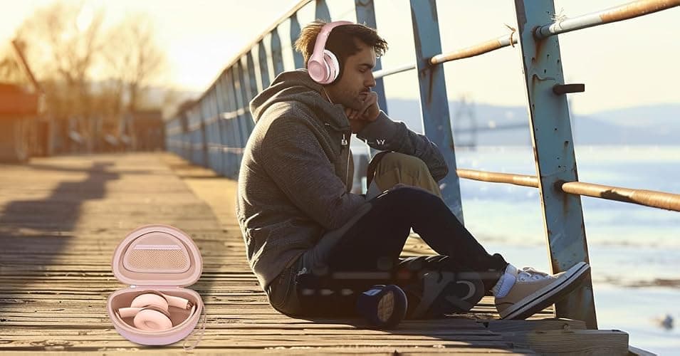 Headphone Case Compatible with Beats Solo 4/ Studio Pro x Kim Kardashian/ Solo3/ Studio3/ Solo Pro Bluetooth On-Ear Headphones Headset - Pink thumbnail 9