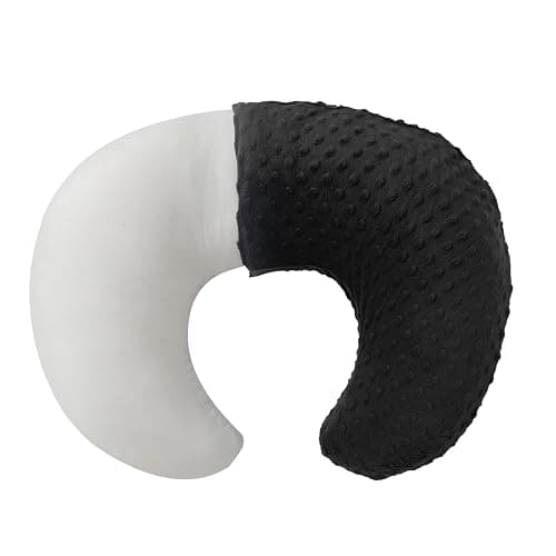 Nursing Pillow and Positioner with Cover for Breastfeeding and Bottle Feeding, Propping Baby, Tummy Time, Baby Sitting Support, Awake-Time Support (Black, 22" x 17.7" x 5.9") - Image 1