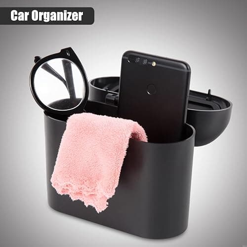 EnthuLove 2 Packs Mini Car Trash Can Bin with Lid and 150pcs Trash Bags,Car Trash Can Bin,Car Garbage Trash Can Storage for Front Back Seat Accessories (2)… (1) thumbnail 6