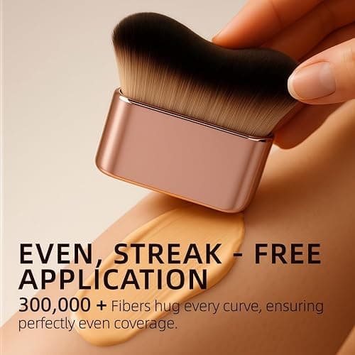 Diryi Professional Kabuki Foundation Brush, Self Tanner Brush, Large Body Makeup Brush, Full Body Tanning Brush for Liquid, Cream,Powder Makeup, Flawless Blending for Face, Legs, Arms & Body thumbnail 4
