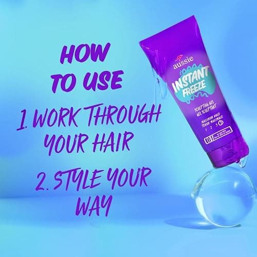 Aussie Instant Freeze Sculpting Hair Gel, Maximum Hold, No Flaking, Long-Lasting, with Jojoba Oil, Sea Kelp, Australian Aloe, Frizz Control, Citrus Floral Scent, 7 Fl Oz Triple Pack thumbnail 6